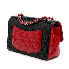 Mini Rectangular Classic Bicolor Patent Single Flap