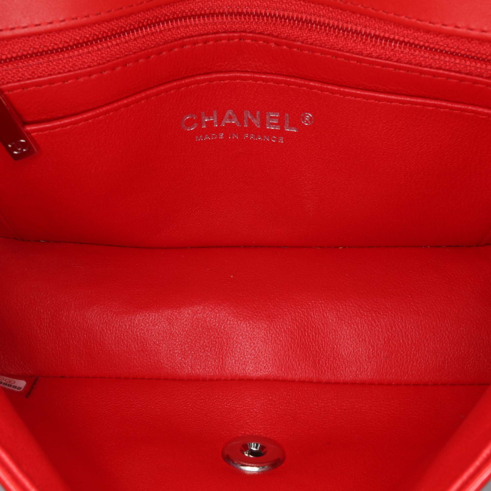 Mini Rectangular Classic Bicolor Patent Single Flap