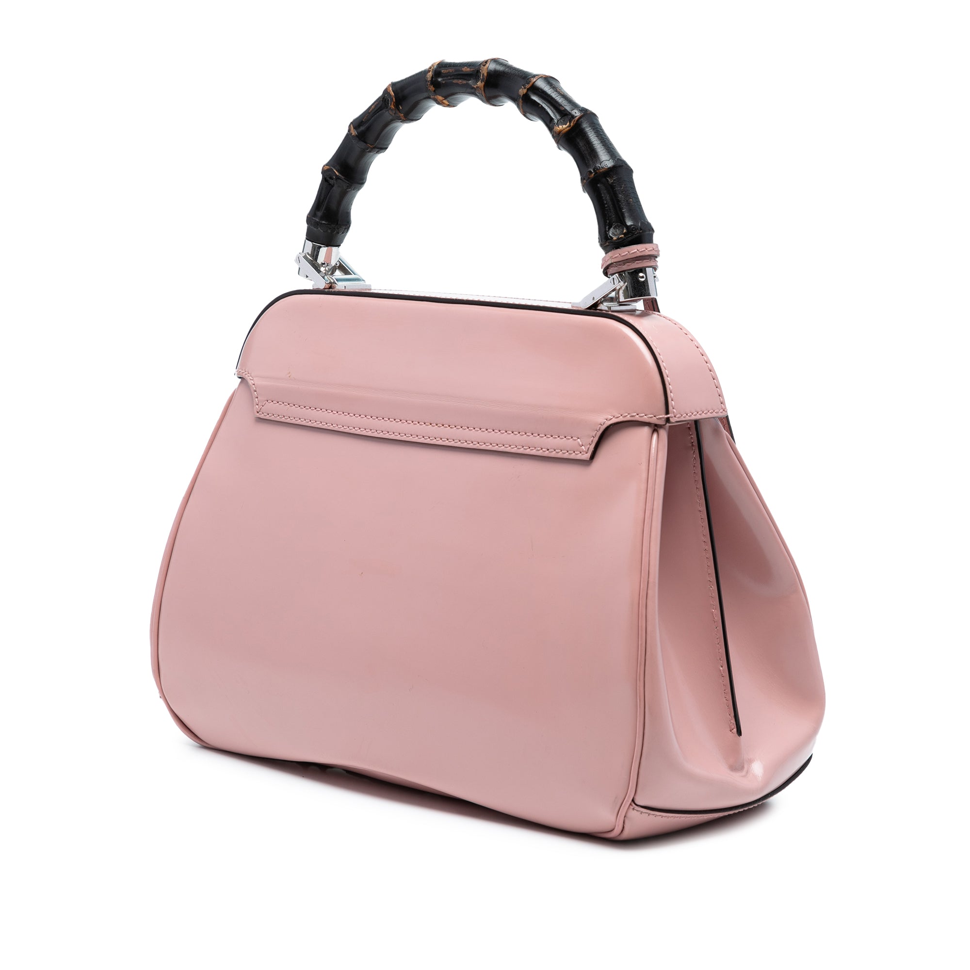 Medium Smooth Calfskin Bamboo Lady Lock Handbag