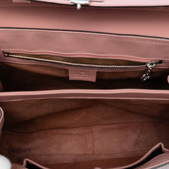 Medium Smooth Calfskin Bamboo Lady Lock Handbag