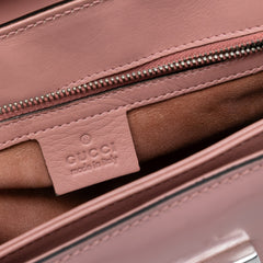 Medium Smooth Calfskin Bamboo Lady Lock Handbag