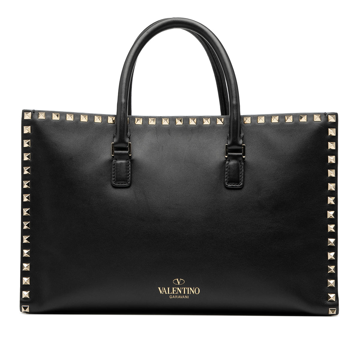 Leather Rockstud Convertible Tote