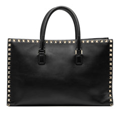 Leather Rockstud Convertible Tote