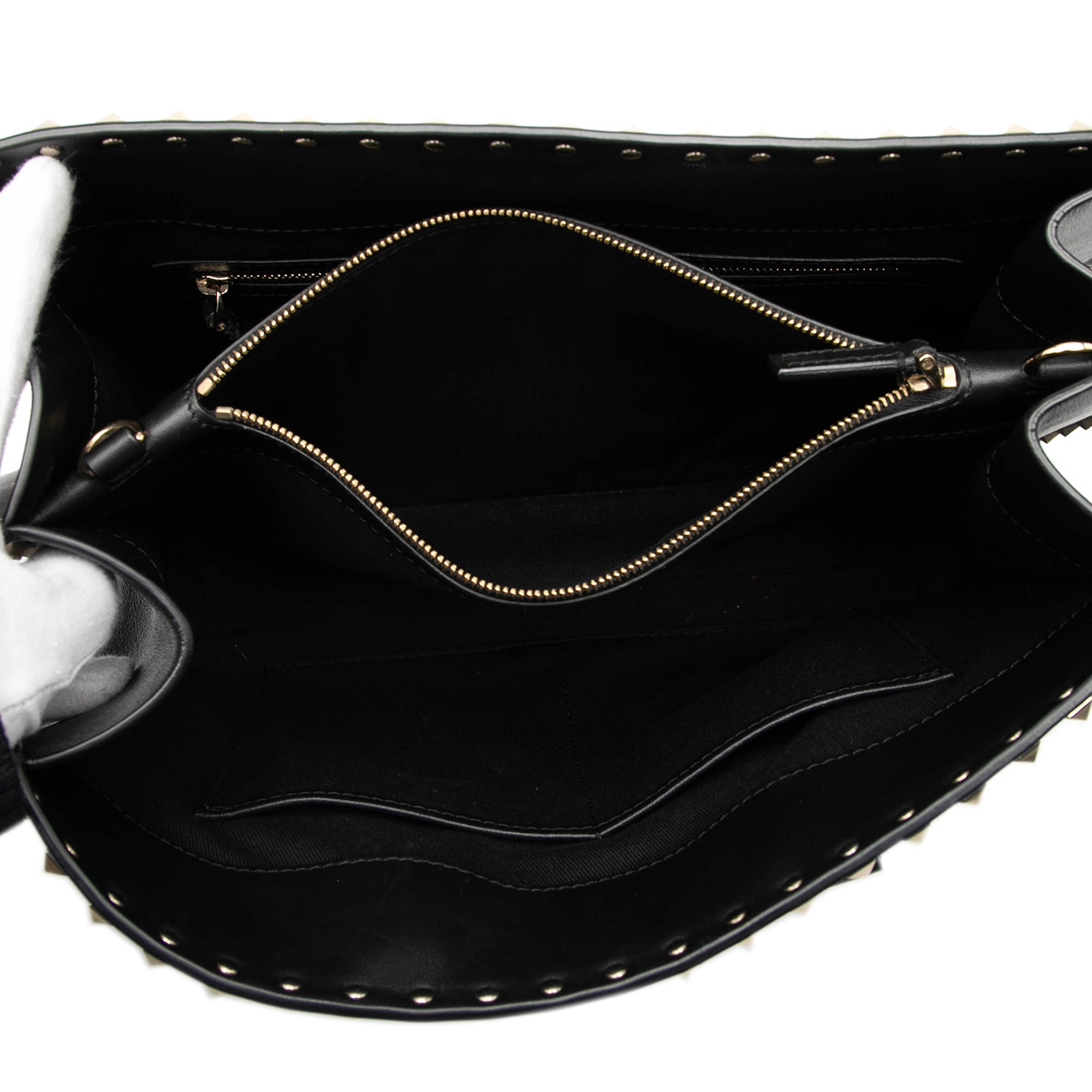 Leather Rockstud Convertible Tote