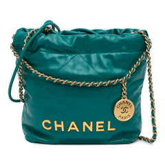 Mini Shiny Calfskin 22 Handbag