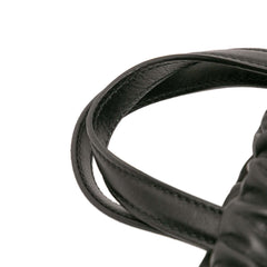 Leather Logo Drawstring Backpack