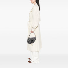 Oblique Canvas Saddle Bag