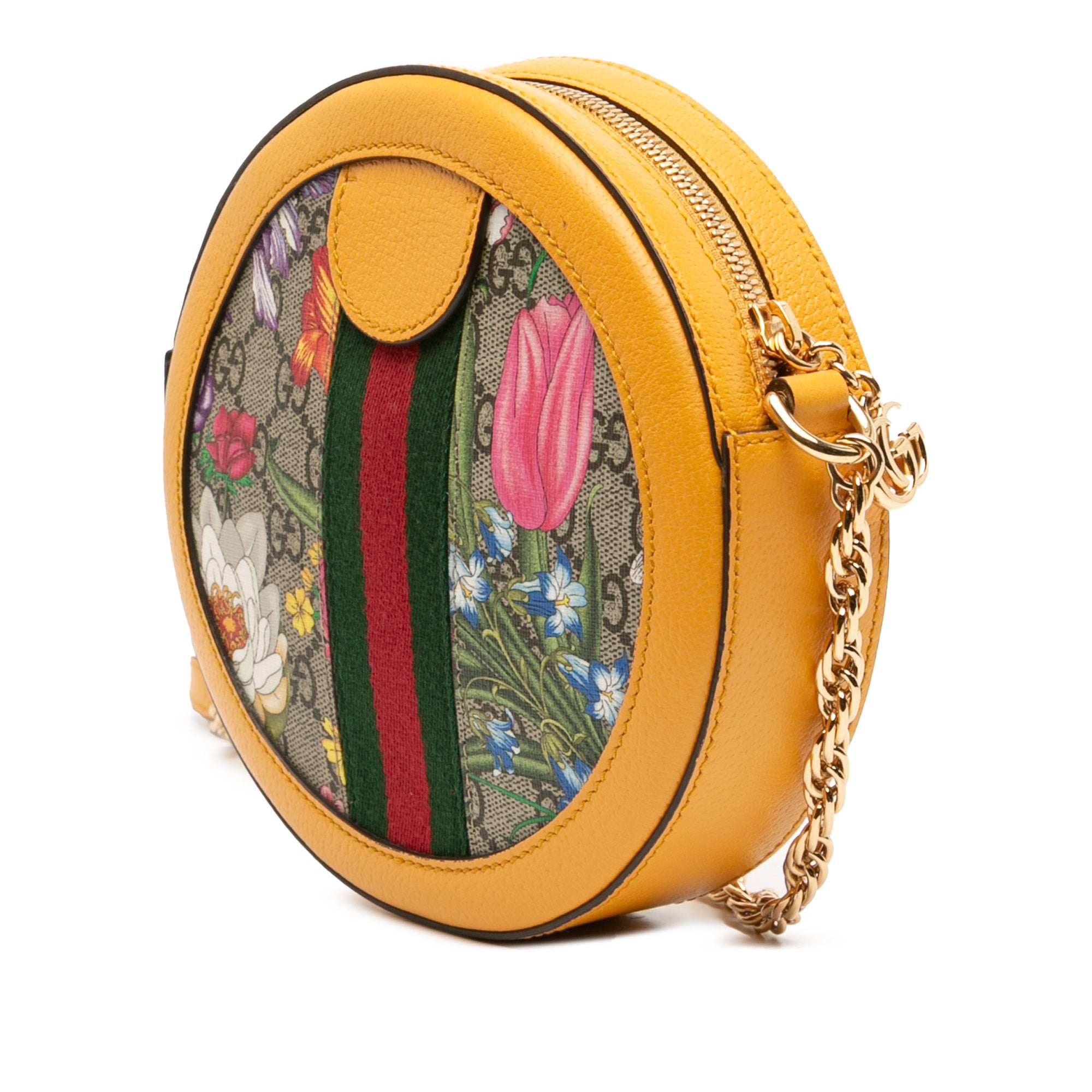 Mini GG Supreme Flora Ophidia Round Crossbody