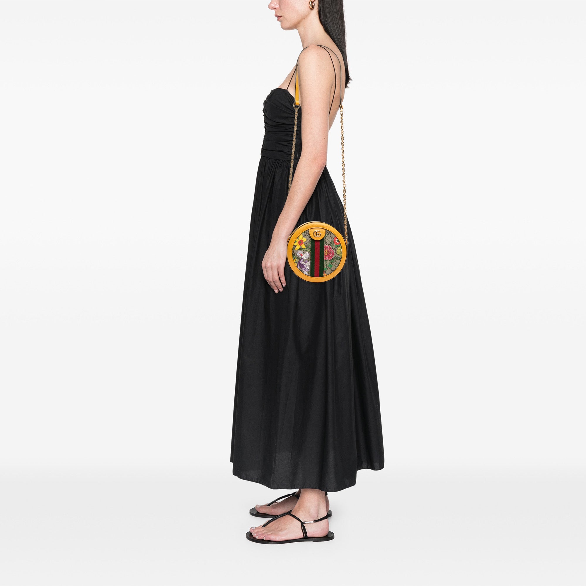 Mini GG Supreme Flora Ophidia Round Crossbody