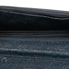 Lace Overlay Goatskin Wallet On Chain