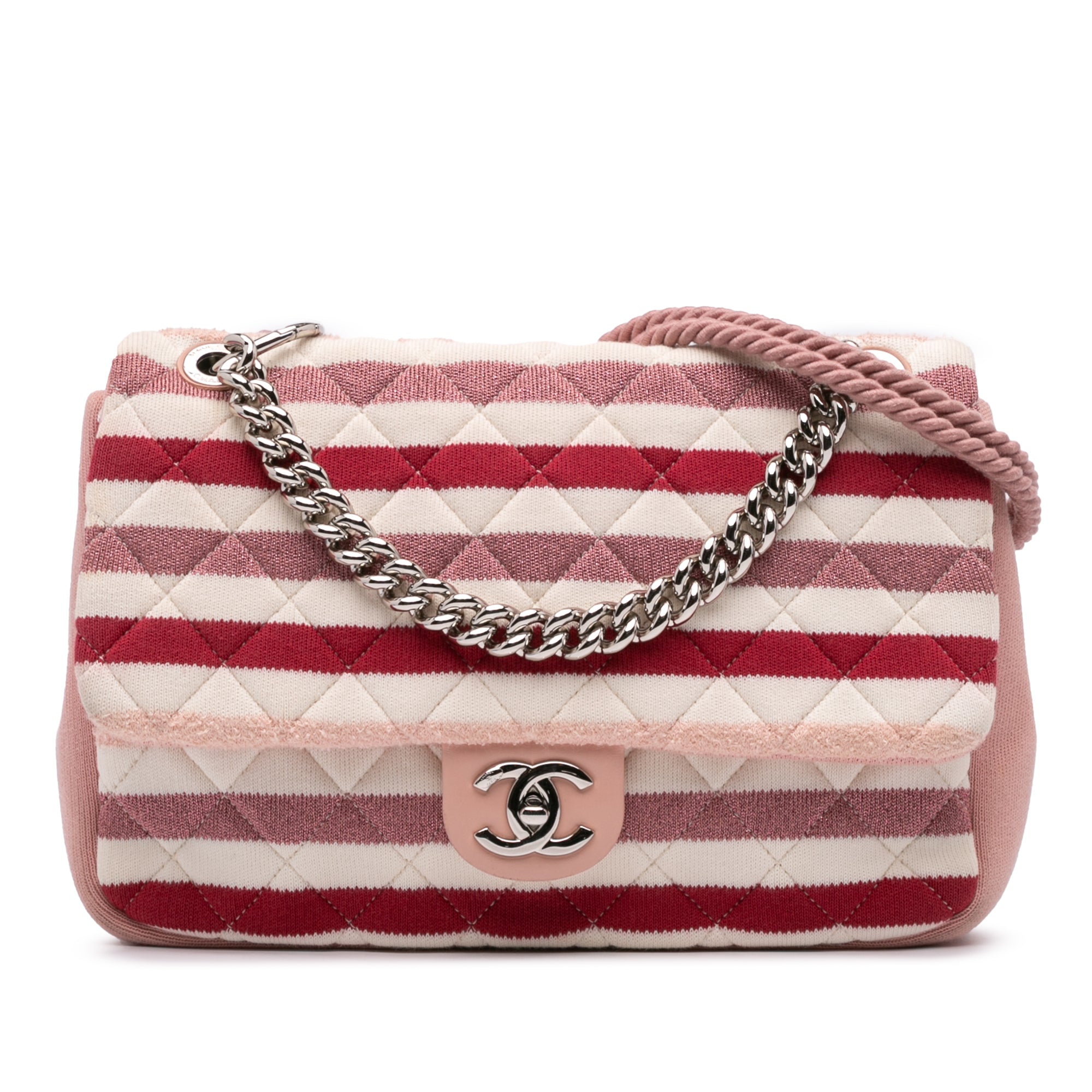 Jumbo Stripe Jersey Felt and Rope Flap