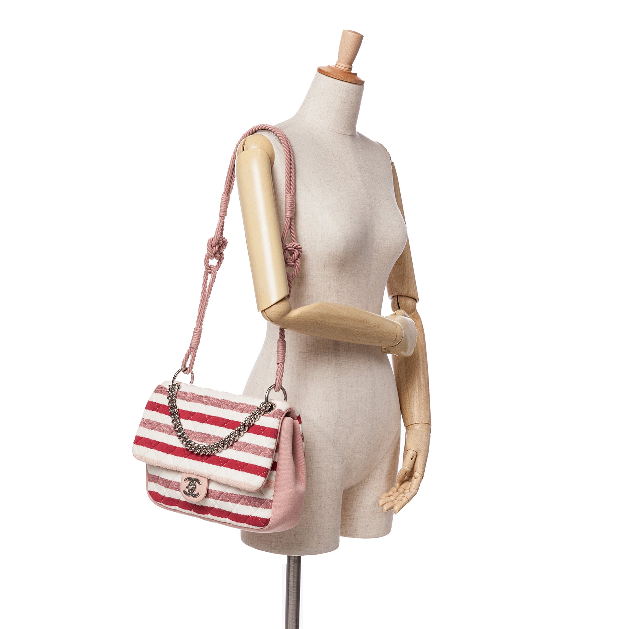 Jumbo Stripe Jersey Felt and Rope Flap