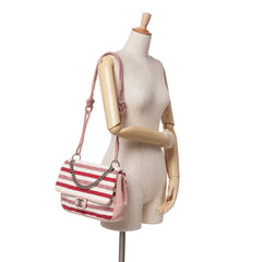 Jumbo Stripe Jersey Felt and Rope Flap