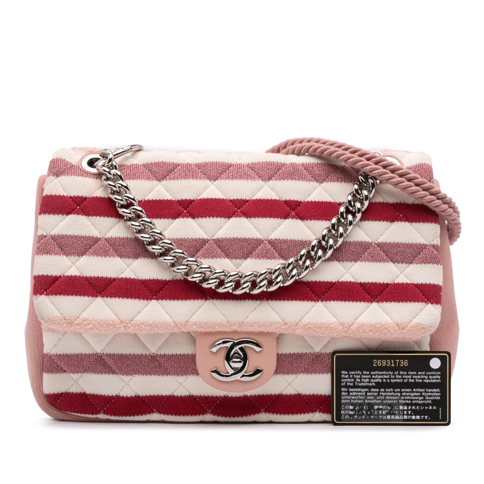 Jumbo Stripe Jersey Felt and Rope Flap