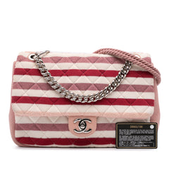 Jumbo Stripe Jersey Felt and Rope Flap