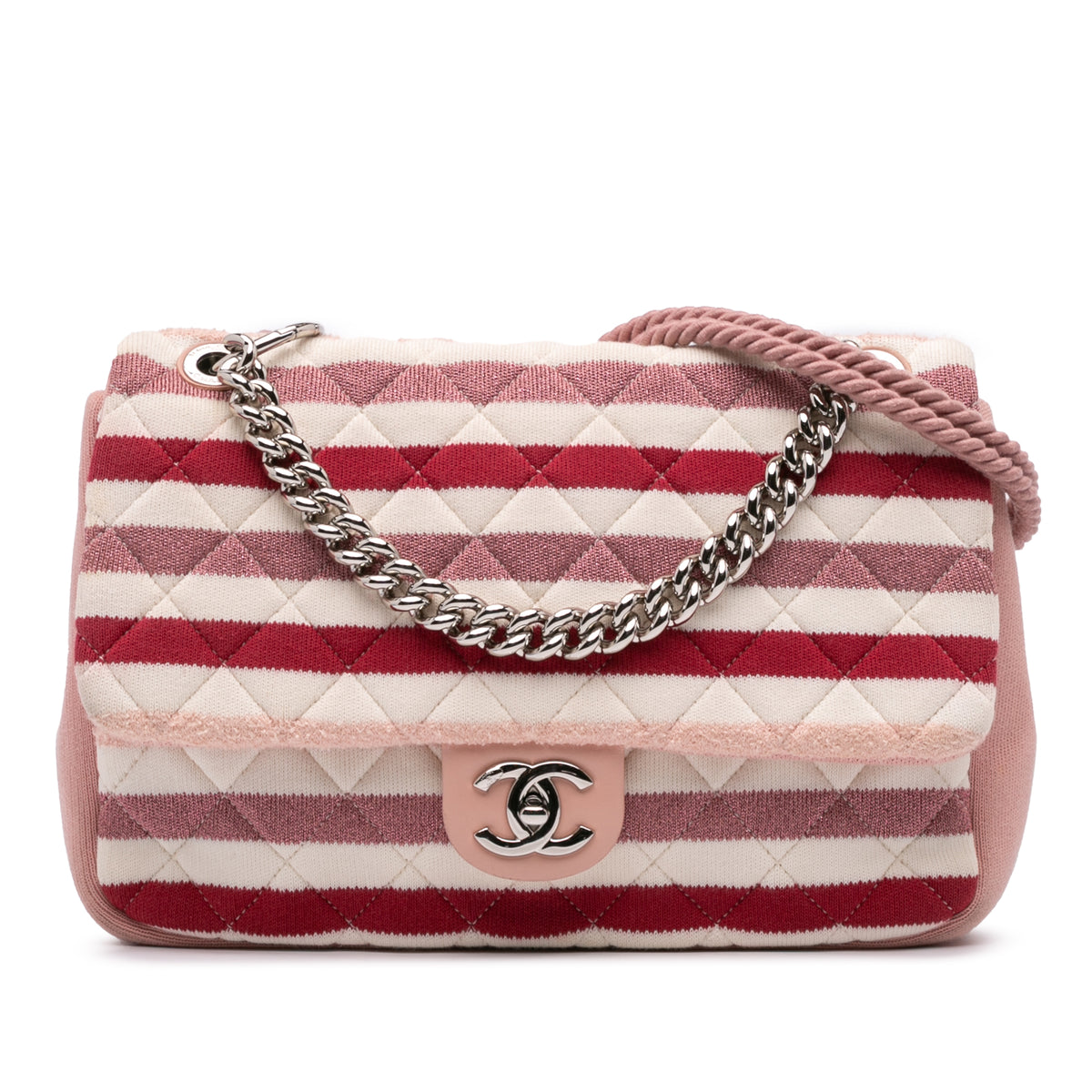Jumbo Stripe Jersey Felt and Rope Flap