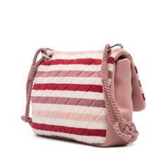 Jumbo Stripe Jersey Felt and Rope Flap