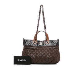 Quilted Iridescent Calfskin In The Mix Satchel