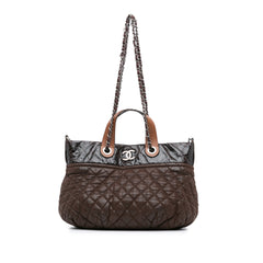 Quilted Iridescent Calfskin In The Mix Satchel