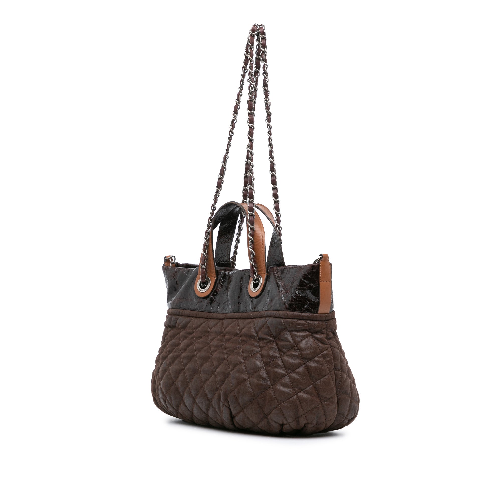 Quilted Iridescent Calfskin In The Mix Satchel