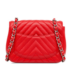 Mini Square Classic Chevron Caviar Single Flap_2