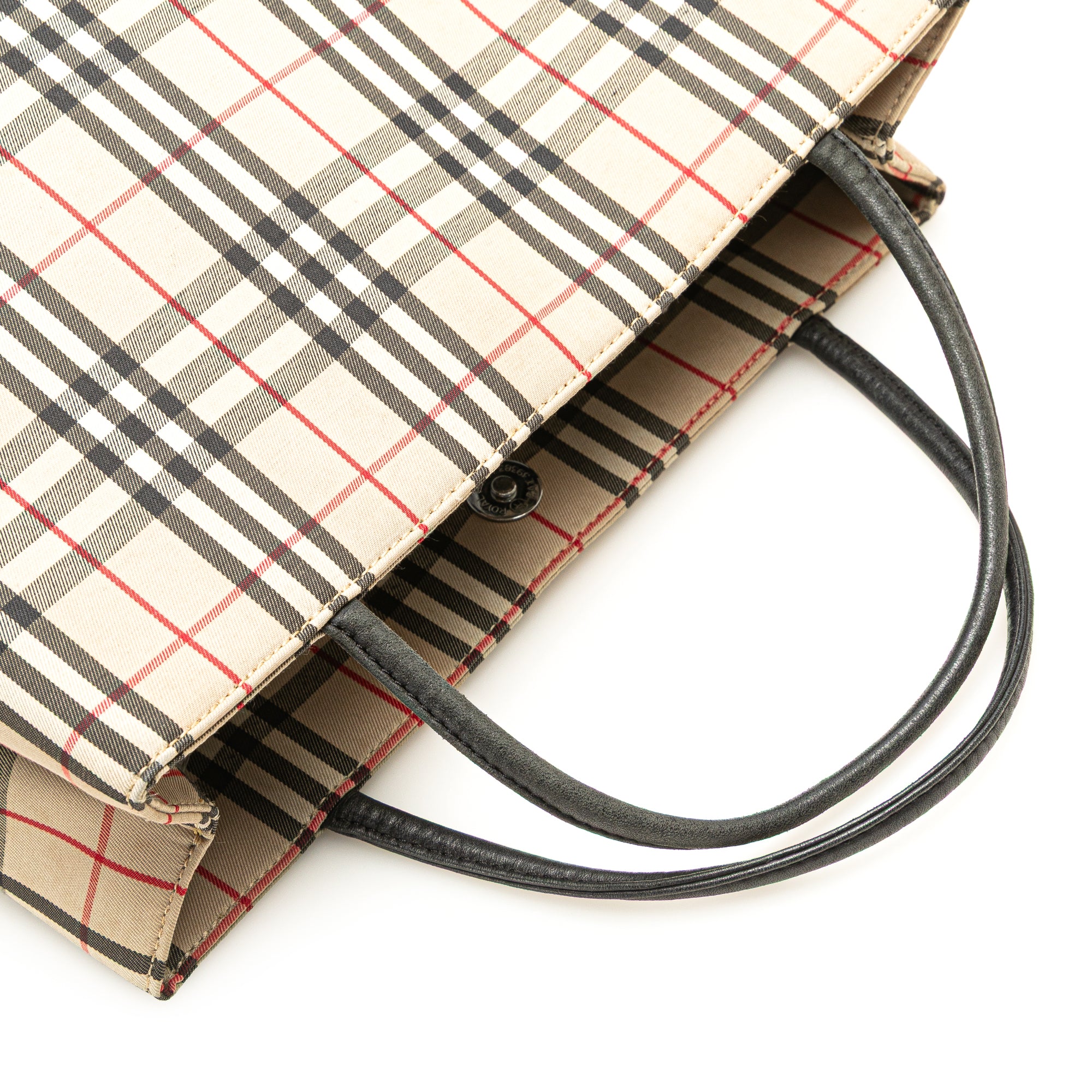 House Check Canvas Tote
