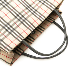 House Check Canvas Tote