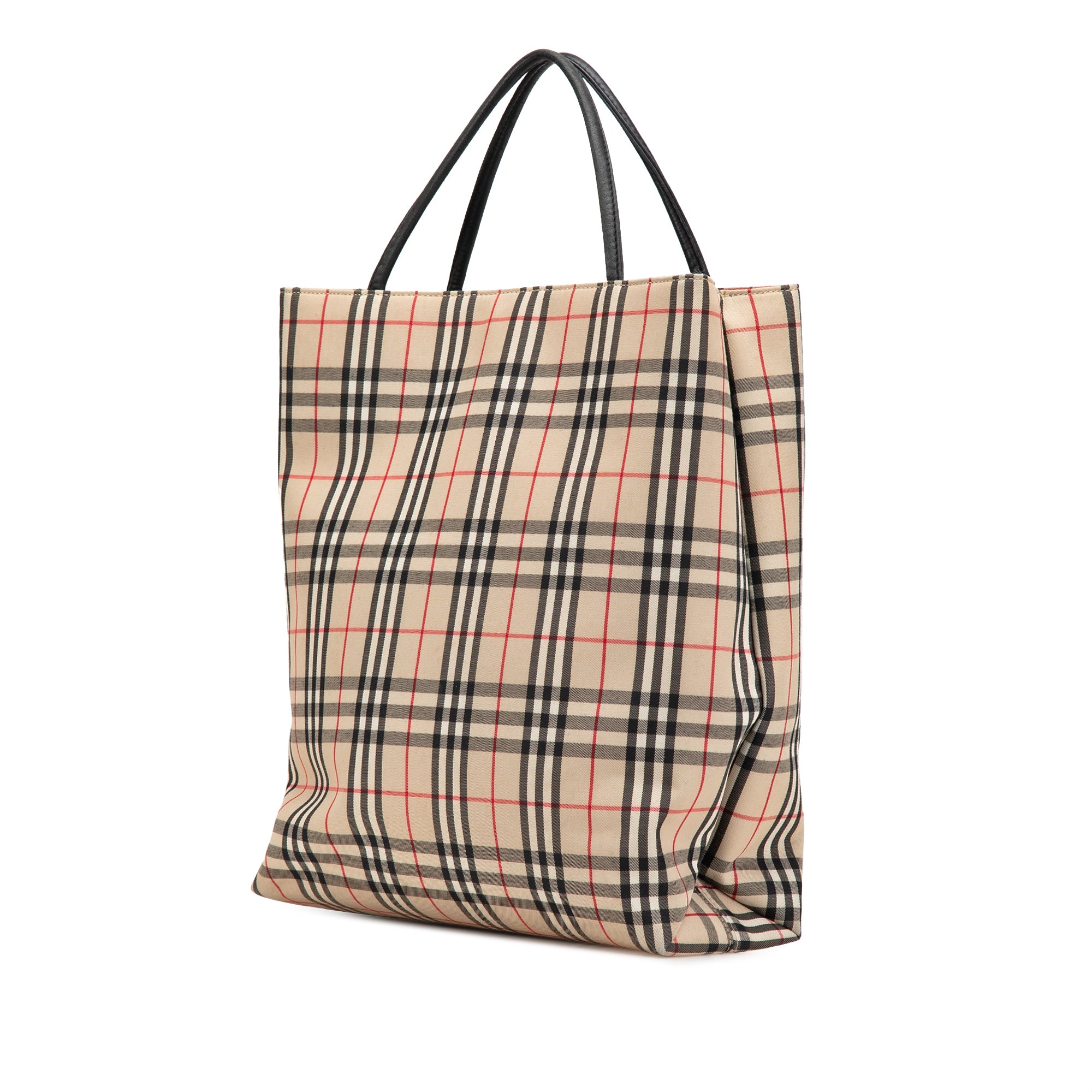 House Check Canvas Tote