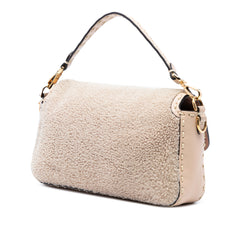 Medium Shearling Selleria Baguette Satchel