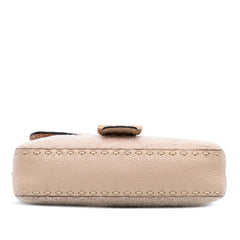 Medium Shearling Selleria Baguette Satchel