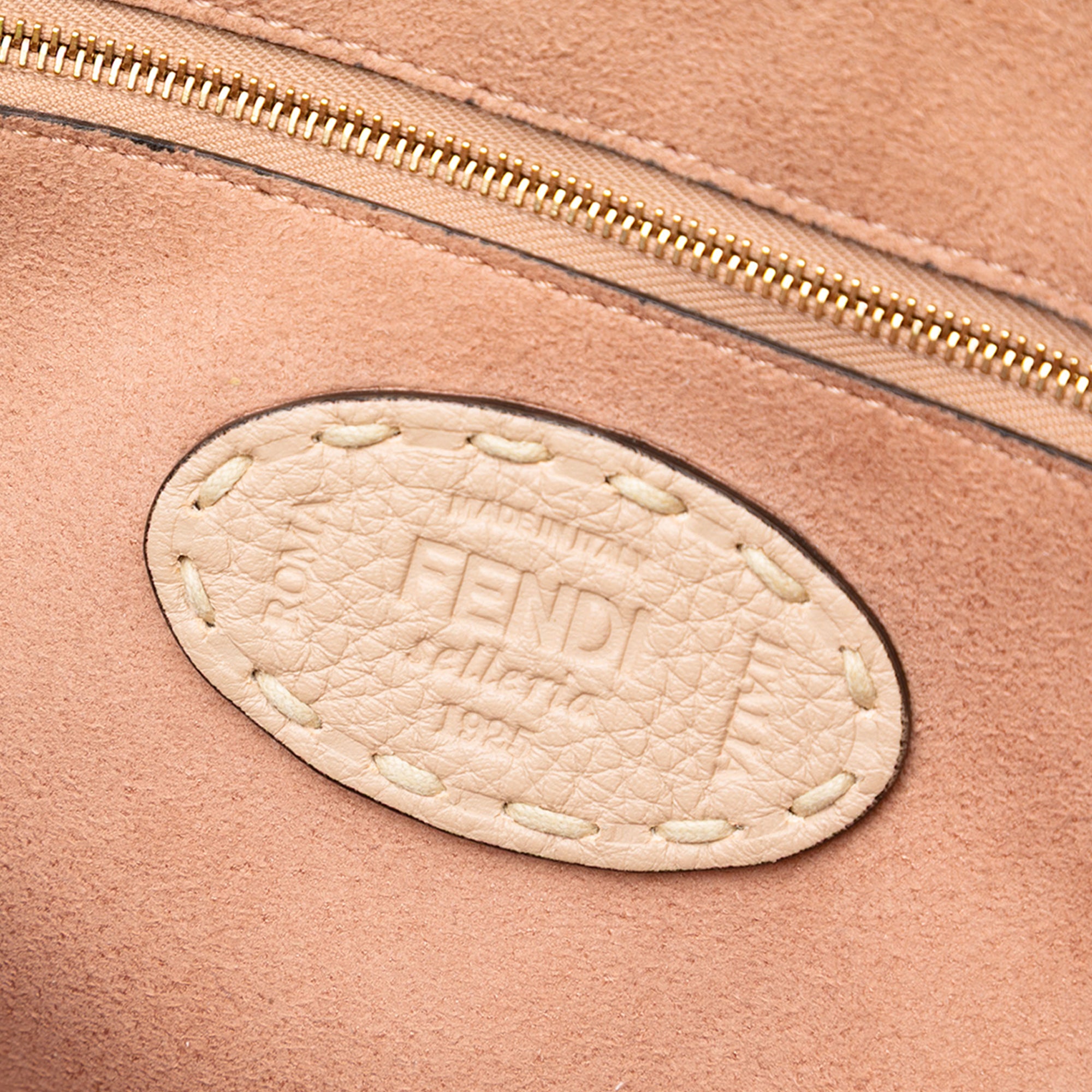 Medium Shearling Selleria Baguette Satchel