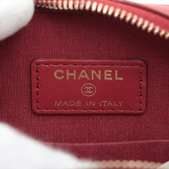 CC Quilted Lambskin Zip Phone Case