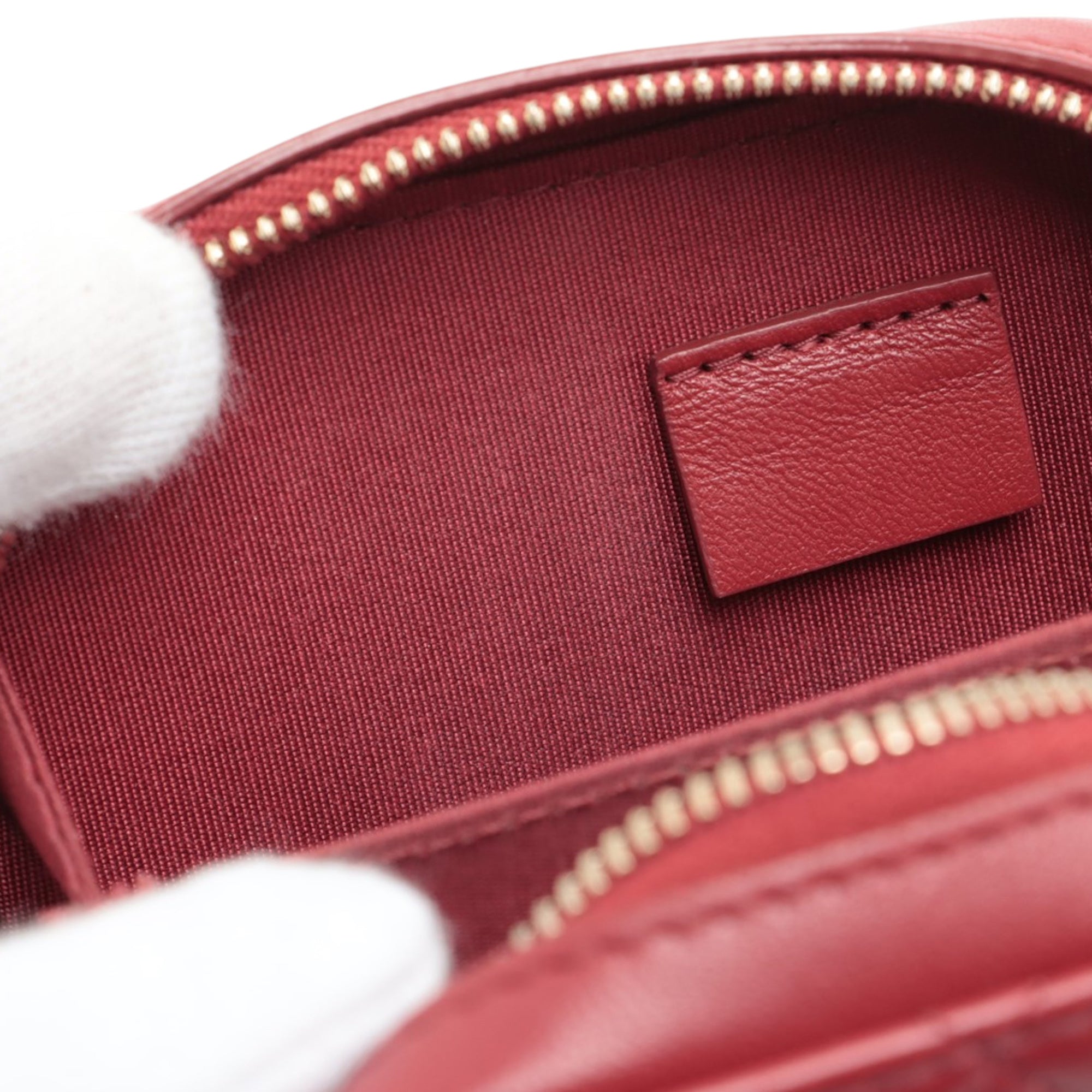 CC Quilted Lambskin Zip Phone Case