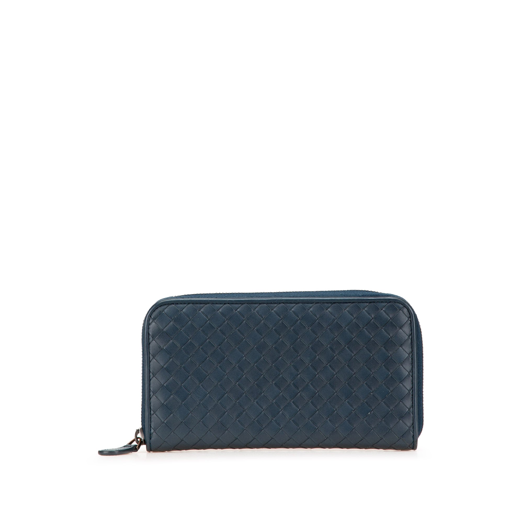 Nappa Intrecciato Zip Around Long Wallet