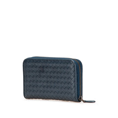 Nappa Intrecciato Zip Around Long Wallet