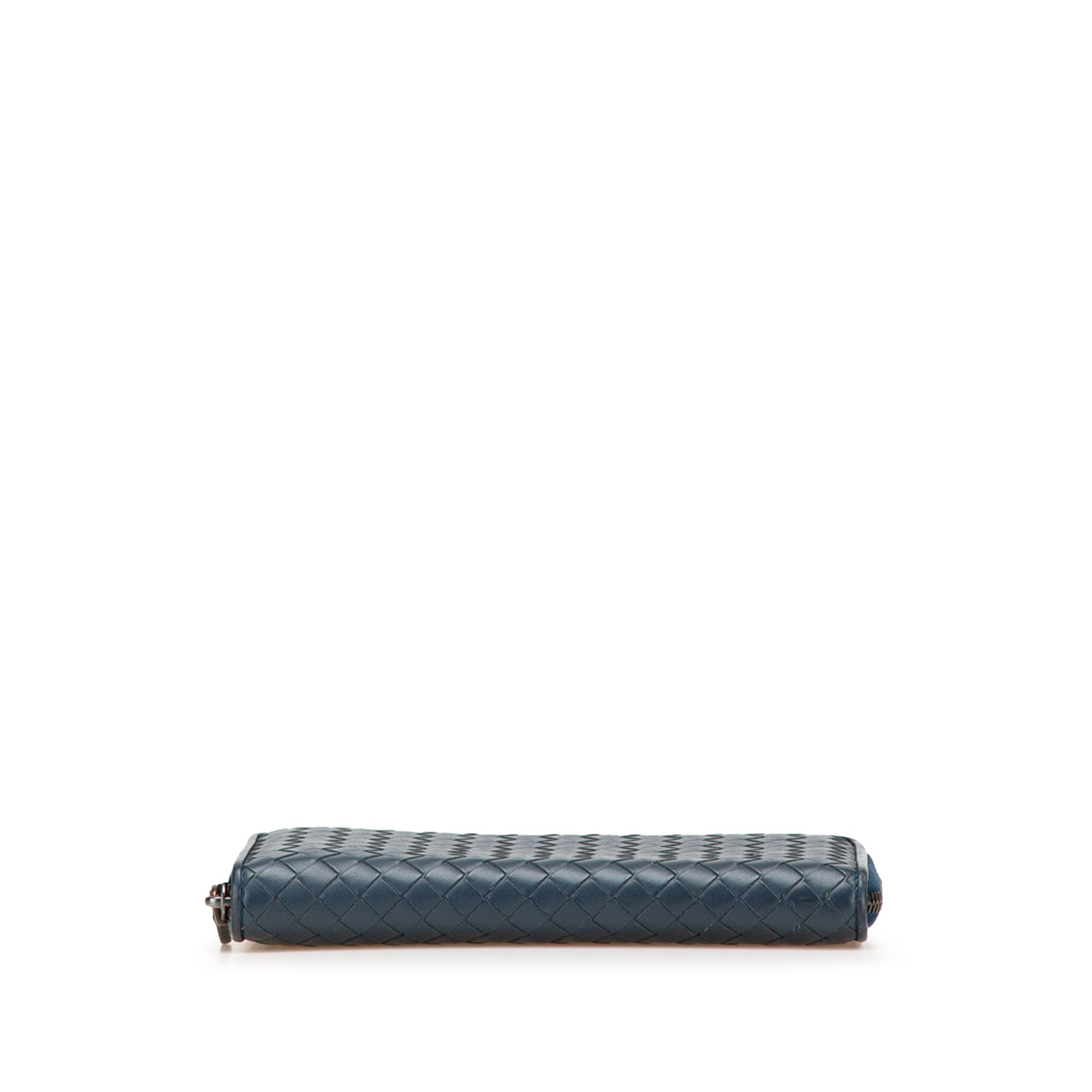 Nappa Intrecciato Zip Around Long Wallet