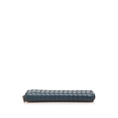 Nappa Intrecciato Zip Around Long Wallet