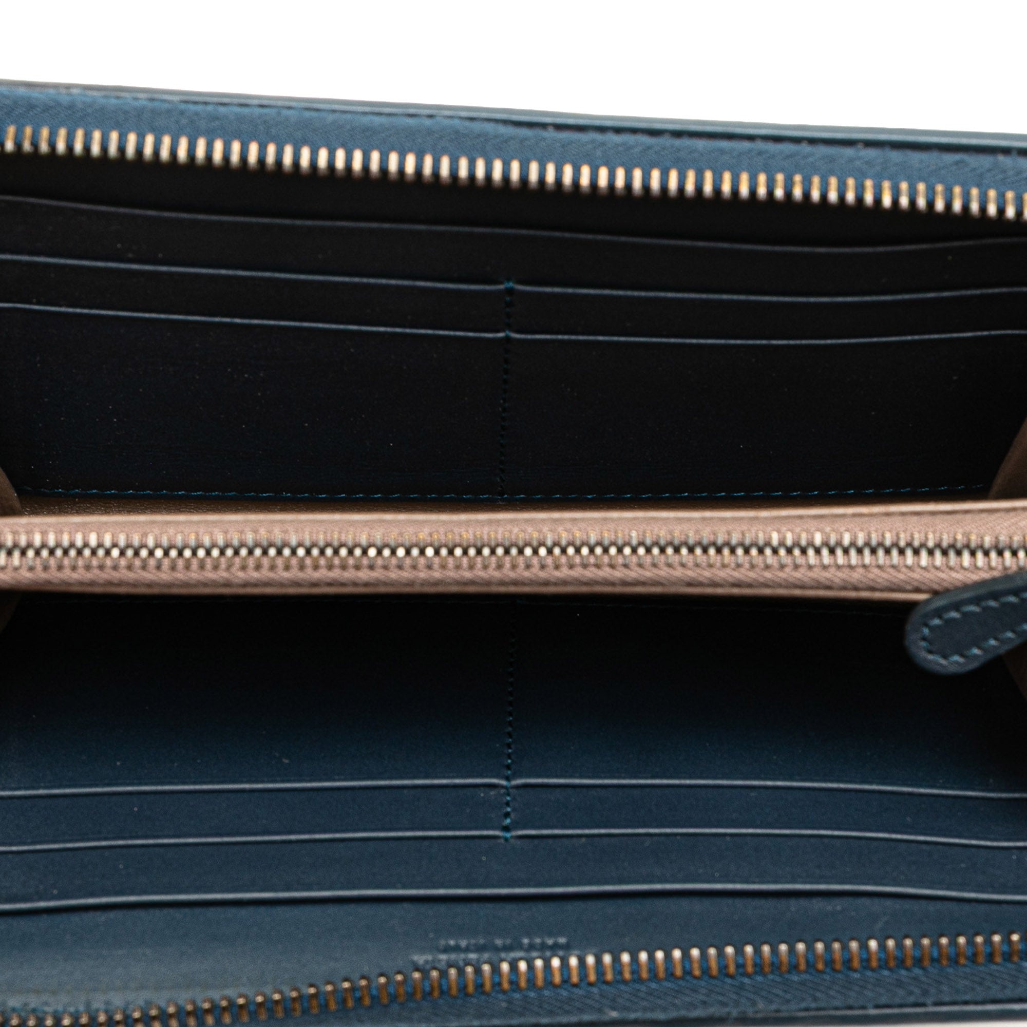 Nappa Intrecciato Zip Around Long Wallet