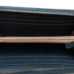 Nappa Intrecciato Zip Around Long Wallet