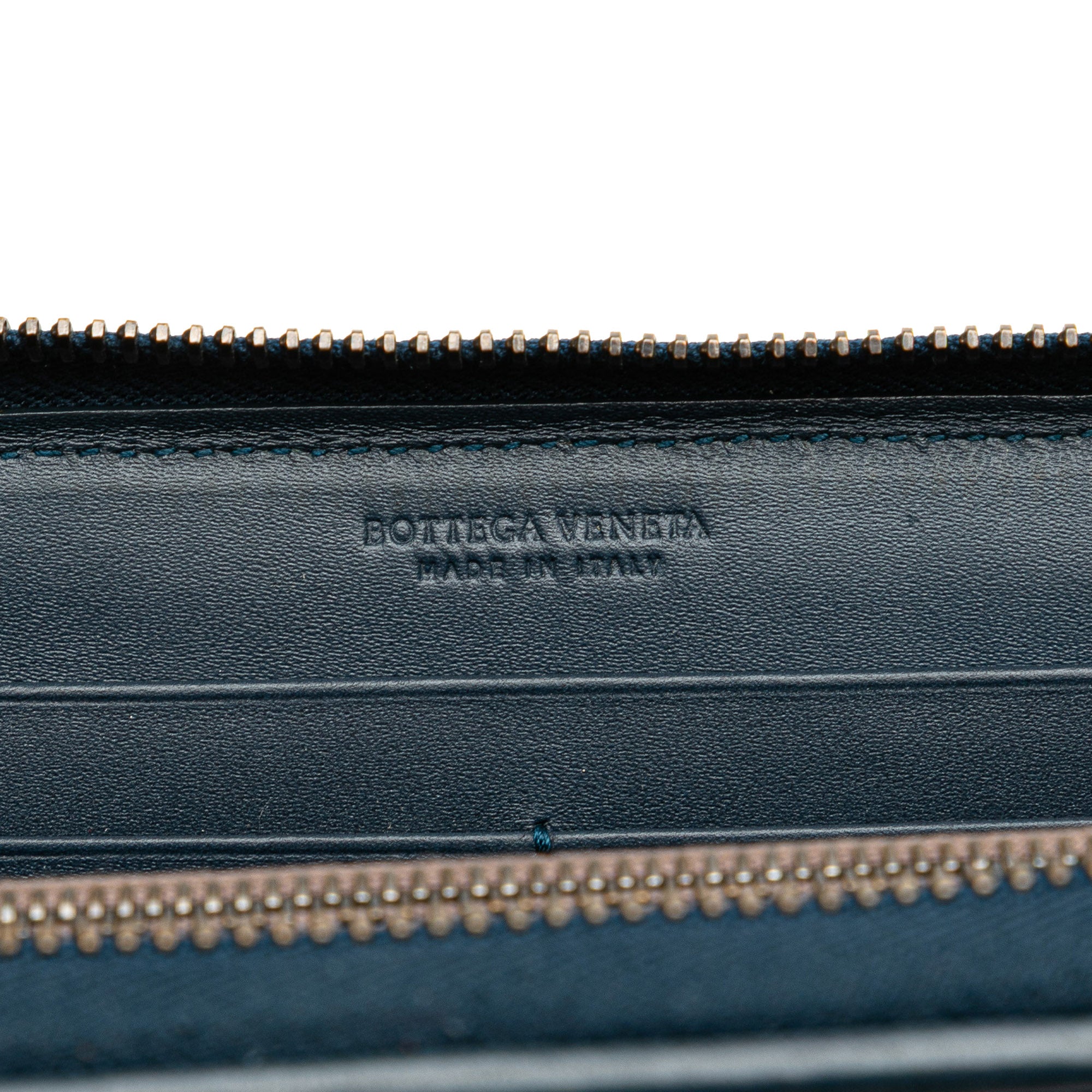Nappa Intrecciato Zip Around Long Wallet