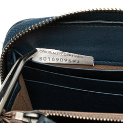 Nappa Intrecciato Zip Around Long Wallet