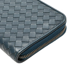 Nappa Intrecciato Zip Around Long Wallet