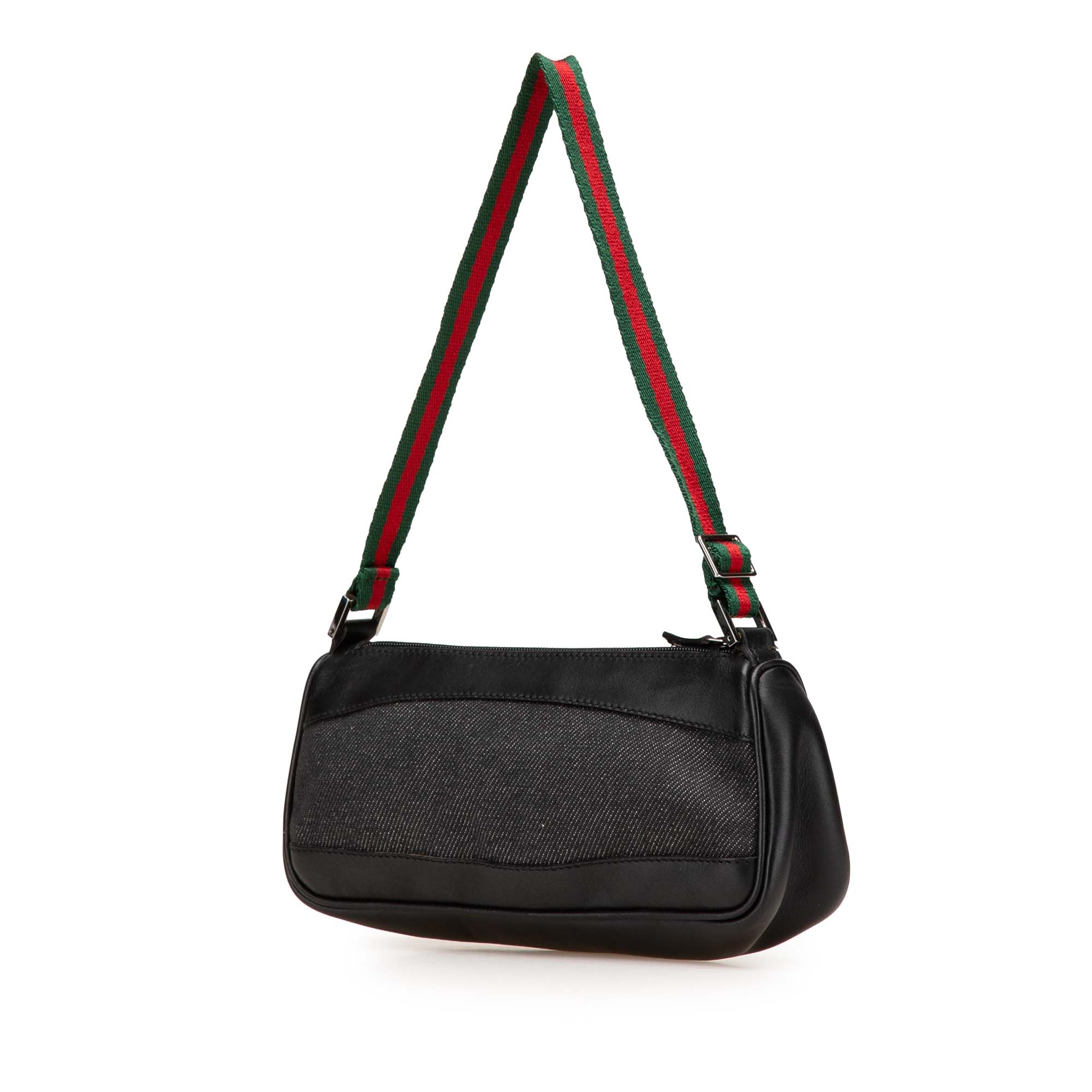 Web Denim Shoulder Bag