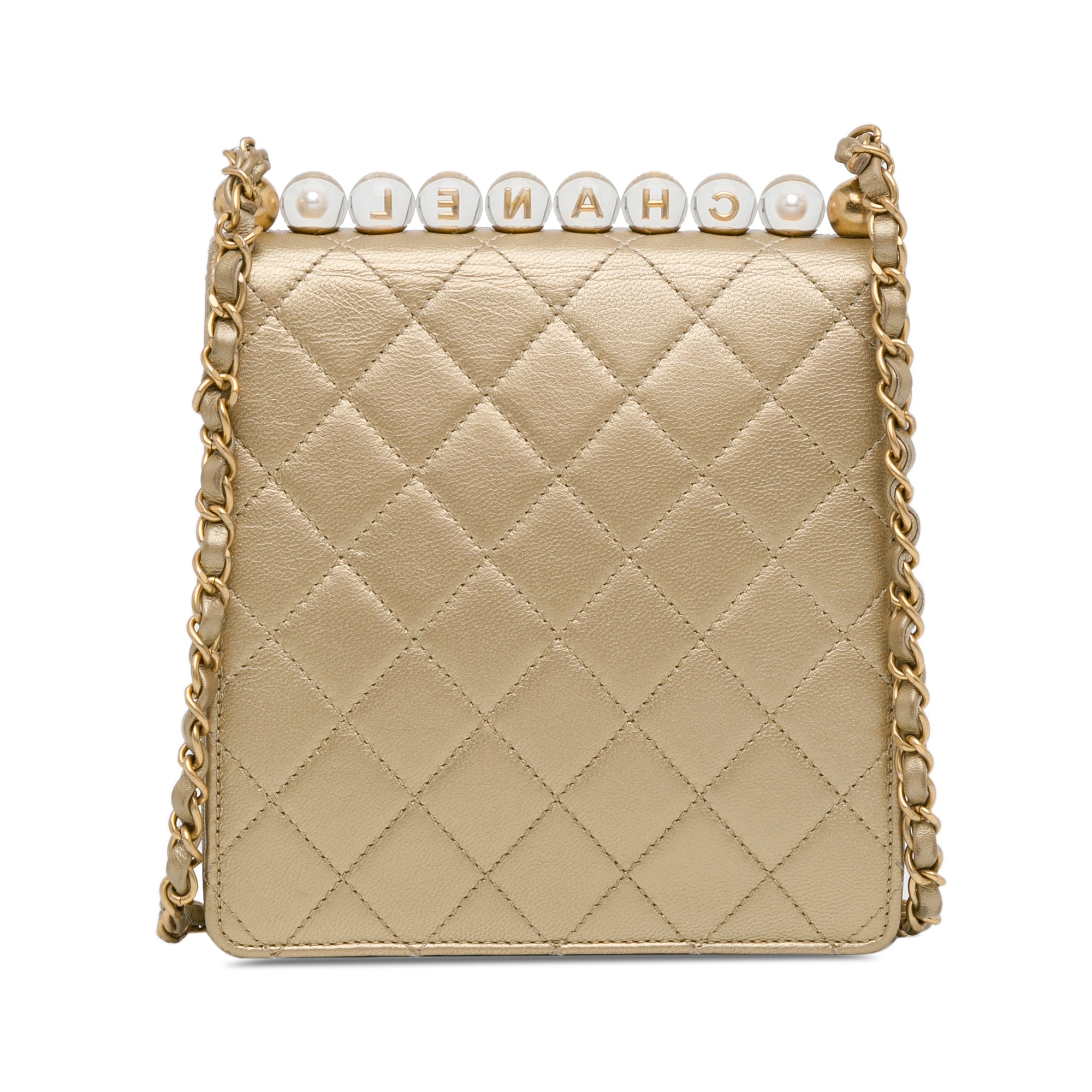 Small Lambskin Chic Pearls Flap