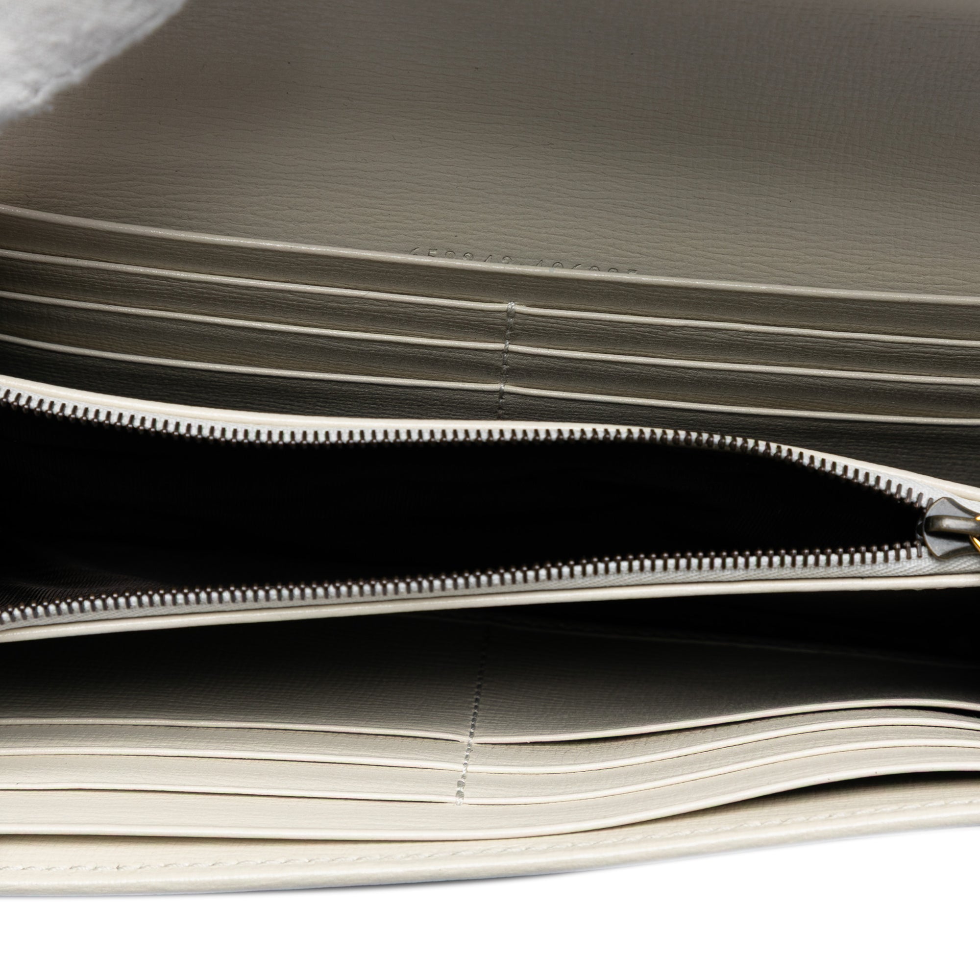 Bicolor Debossed GG Azalea Calfskin Bamboo Diana Wallet on Chain