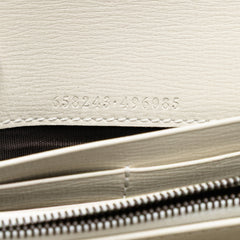 Bicolor Debossed GG Azalea Calfskin Bamboo Diana Wallet on Chain