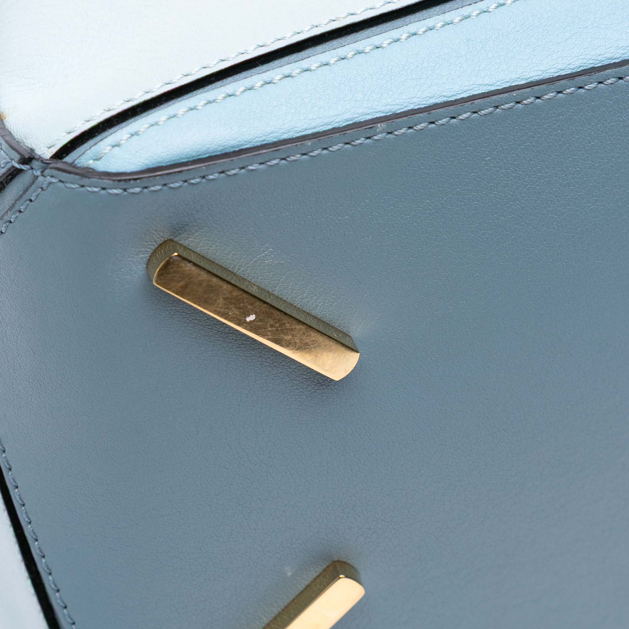 Medium Tricolor Calfskin Puzzle Satchel