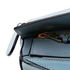 Medium Tricolor Calfskin Puzzle Satchel