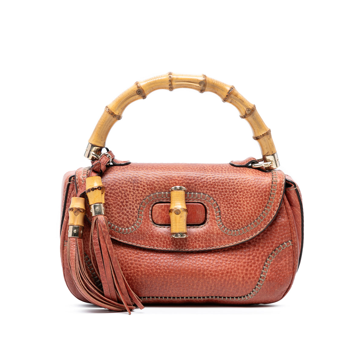 Medium Leather New Bamboo Satchel