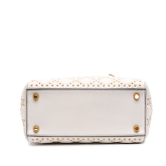 Medium Calfskin Cannage Studded Supple Lady Dior